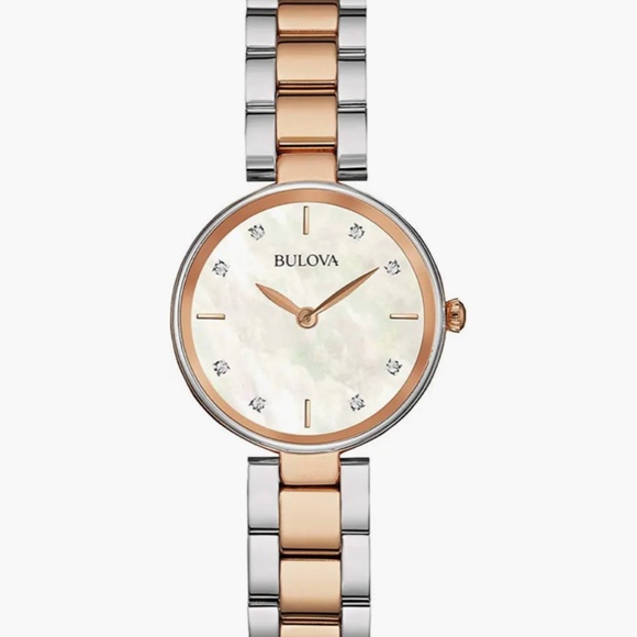New✨Bulova Two-Tone Diamond Bracelet Watch, 27mm BULOVA